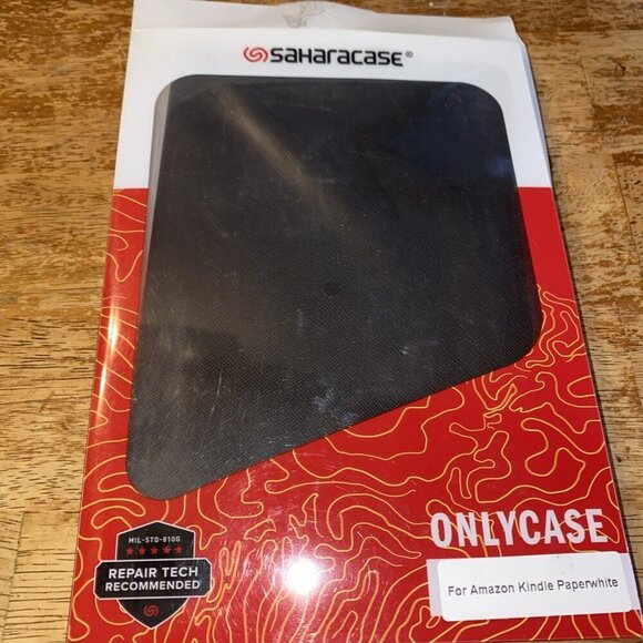 Saharacase New Case Amazon Kindle Paperwhite Tablet New NIB Hard Plastic Black - Picture 2 of 4